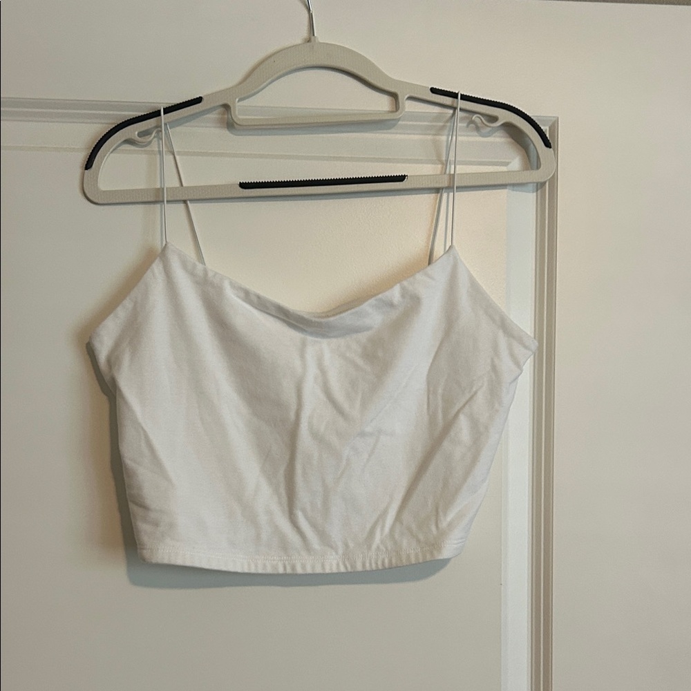 wild fable White Spaghetti Strap Cropped Cami
